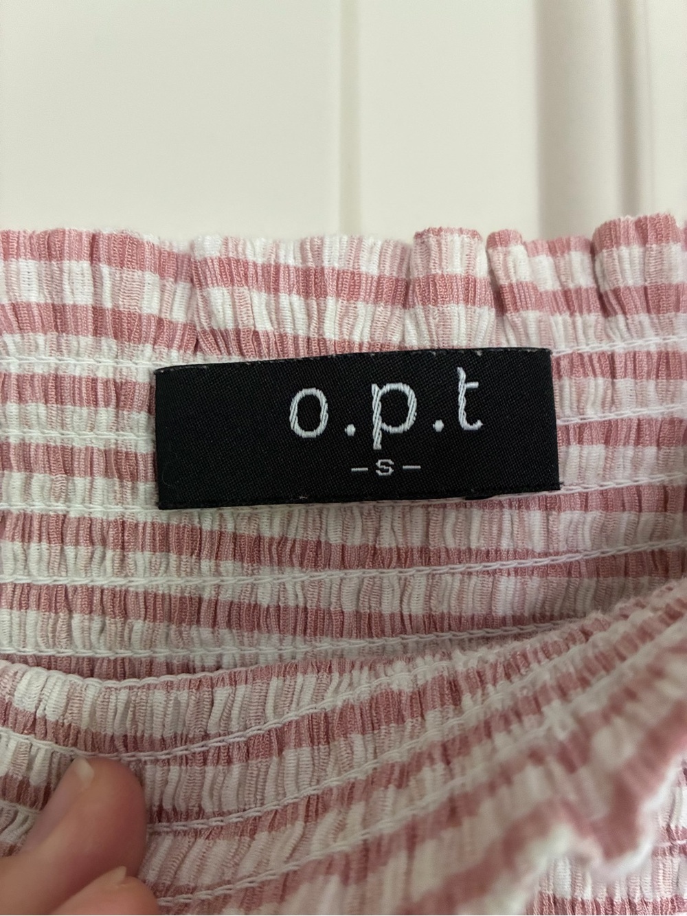 Gingham Smocked Midi Dress in Light Pink - Picture 3 of 3